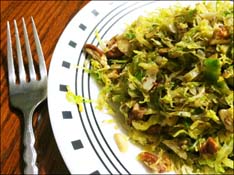 Sautéed Shredded Brussels Sprouts